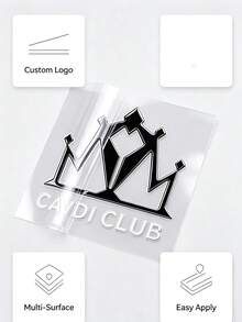 1/15/30pcs Customizable UV Transfer Stickers, Multiple Sizes Available, Personalized Logo, Text And Pattern Customization, Suitable For Metal Plates, Crystal Glass Cups, Wireless Earphones, Phone Cases, Computers, Storage Boxes - Multicolor - View 4