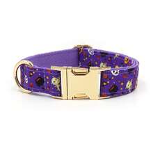 Halloween Print Dog Collar, Adjustable Soft Fabric Pet Collar, Suitable For Halloween, Back To School, Seasonal Wear, Daily Dog Walking And Holiday Gifts, Fits Small/Medium/Large Dogs - Multicolor - View 50