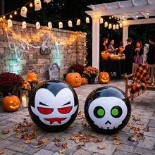 Halloween Inflatable Skull Eyeball Ball PVC Inflatable Ball Spooky Ghost Party Decoration Supplies - Multicolor - View 3