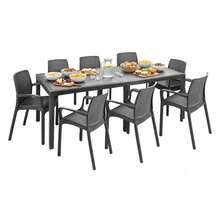 Dmora Arret - set Salotto da Esterno, Nero Antracite, 8 Posti Made in Italy - nero - Visualizzare 2
