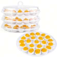 Multicolor Round Egg Cartons 3PCS, Perfect For Holiday Gatherings, Parties, Birthdays, And Weddings, Suitable For The Kitchen And Picnics - 3 Pieces (Green) - View 8