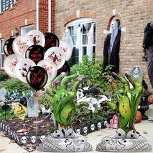 2 Tangan Zombie Hijau Terpisah dengan Alas Tengkorak, Dekorasi Tiup Bertema Halloween, Cocok untuk Pesta Halloween, Dekorasi Rumah Hantu, Acara Cosplay, Dekorasi Halaman, Pajangan Jendela, dan Properti Foto Bertema Horor - 2 - View 8