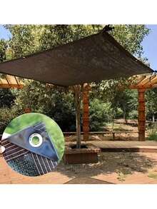 1pc, Multiple Sizes Of Sunshade Net. This Outdoor Sunshade Net Has A Thickened Structure, Can Effectively Block UV Rays, And Is Very Suitable For Balcony Use. It Is A High-Quality Sunshade Product-Durable, Tear-Resistant, And Easy To Install. It Can Also Be Used Around Gardens And Swimming Pools. This Sunshade Net Has Edge Treatment And Eyelet Design, Which Can Effectively Protect Privacy. - A - View 1