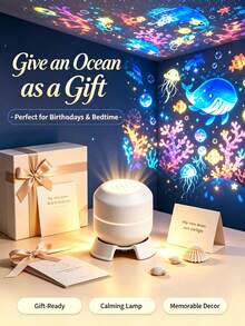 Kids Ocean Projector Night Light Rotatable Underwater Sea Pattern Projection Lamp Bedroom Decor Atmosphere Lamp Birthday Christmas Gift For Children - Multi-color light - View 5