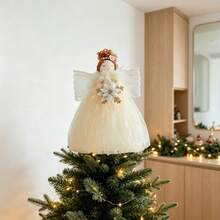 Angel Doll Christmas Ornaments Hanging Tree Topper Decorations For Party - Gold - View 4