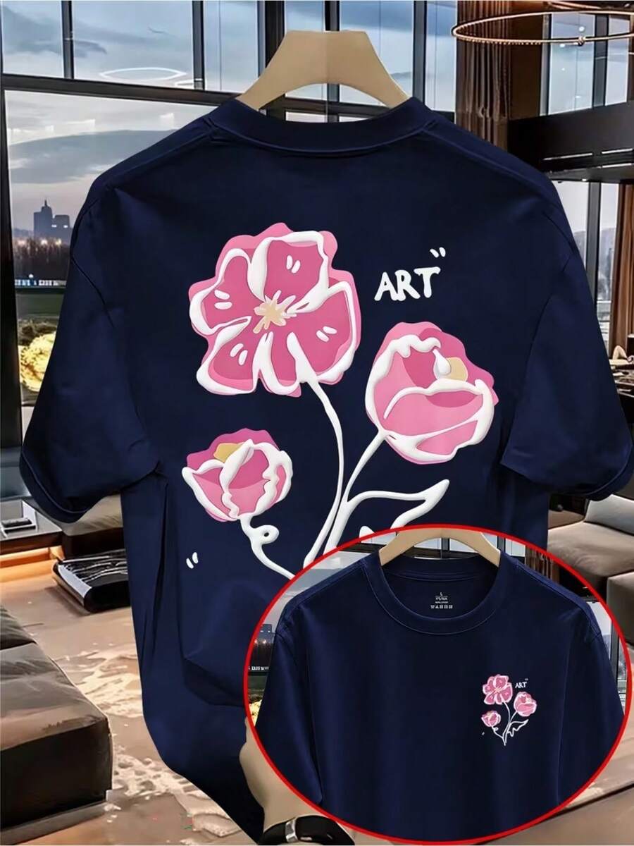 Women T-Shirts - 藏蓝色 - 查看 1