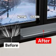 Multifunctional Fabric-Based Windproof Sealing Tape, High-Adhesion Door And Window Glass Gap Filler Strip, Waterproof Sound-Insulating Cold-Proof Self-Adhesive Tape, Removable Without Residue, Suitable For Home Kitchen Bathroom, Industrial Joint Gap Repair And Sealing - Black - View 3
