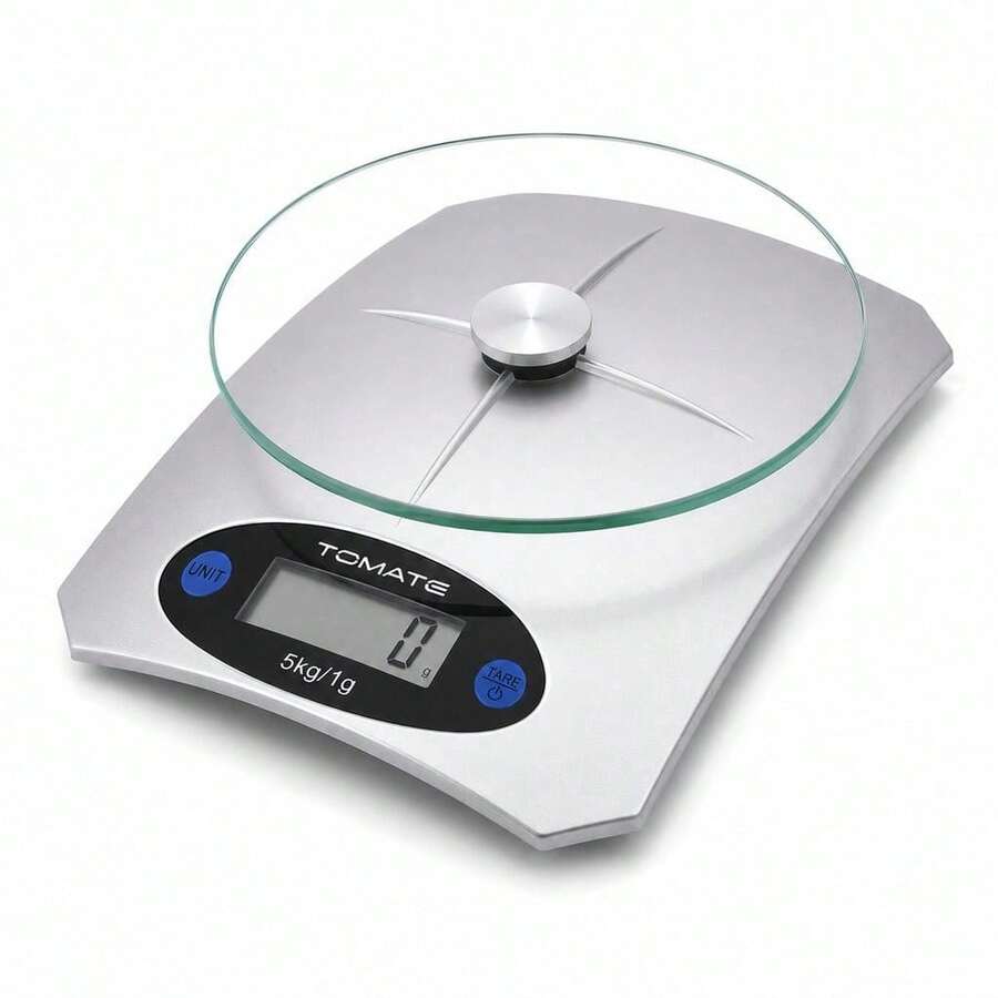 Balança Digital de Cozinha 5Kg Vidro Temperado - Multicolorido - Visão 1