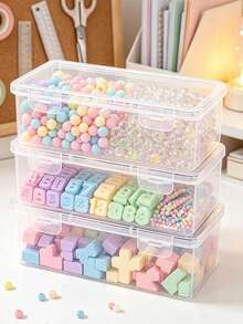 1 buah/2 buah/3 buah Kotak Penyimpanan Multifungsi Transparan untuk Meja, Kotak Pajangan, Kotak Perhiasan, Organizer Rias untuk Lipstik, Lip Gloss, Kosmetik Anti Debu, Cocok untuk Kamar Tidur, Kamar Mandi, Meja Rias, Dekorasi Rumah - kotak penyimpanan - View 7