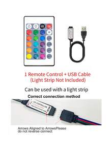 Bedroom Decor LED Light Strip, USB Plug 5V 1m/3.28ft-5m/16.4ft Smart Rope Light Strip With 24-Key Remote Control, Easy To Install Light Strip Suitable For Bedroom, Stairs, Kitchen - LED Light Strip - View 18