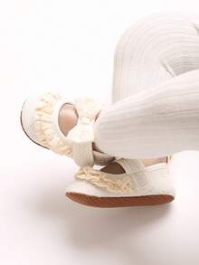 Newborn Baby Shoes, Soft Sole Non-Slip Girl Princess Shoes, 0-1 Year Old Comfortable Walking Shoes - Apricot - View 7