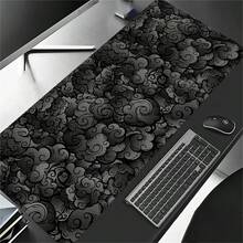 1pc New Japanese Style Cloud Mouse Pad, Cute Black Desk Mat, XXL Large Gaming Mouse Pad, Non-Slip Rubber Laptop Accessory, Home Office Gaming Desktop Use - View 9