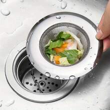 2/5pcs Kitchen Sink Accessories Anti-Clogging Drain Strainer, Kitchen Sink Filter Mesh, Garbage Filter, Sink Basin Filter, Drain Basket, Floor Drain Hair Catcher, Sink Basin Drain Hole Cover Plug - Silvery - View 4