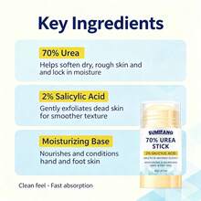 SUMIFANG 40g 70% Urea Moisturizing Cream Stick, With Urea, Salicylic Acid And Moisturizing Base Formula, Deeply Nourishes Hands And Feet Skin, Fast Absorption, Suitable For Hands And Feet - Lavender - View 7