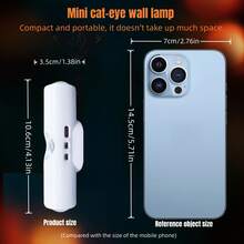 New Magnetic Wall Light, USB Rechargeable Night Light, Smart Sensor Wall Light, Cat Eye Design Atmosphere Light, Drill-Free Installation, Adjustable Lighting, Hill Projection Light. Suitable For Hallway, Stairs, Living Room, Bedroom, Garden. Back To School, Birthday, Holiday Gift Night Light. - Multicolor - View 10