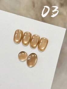 TIANMEI CHULIAN 10ml 冰透通用月光夜曲貓眼凝膠指甲油，2026新秋季流行美白裸色梅納玻璃珠美甲用品，秋季淺棕色美甲 - 彩色 - 查看 14