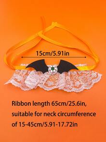 Aksesori Kostum Halloween untuk Kucing dan Anjing: Dasi Kupu-kupu, Sayap Kelelawar, Mata Setan, Kerah Renda, Kerah Lonceng yang Dapat Diatur. - MultiWarna - View 2