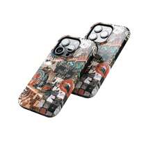 復古西部拼貼牛仔牛仔女藝術手機殼，適用於 iPhone 17 16 15 14 13 12 11 Pro Max - 彩色 - 查看 5