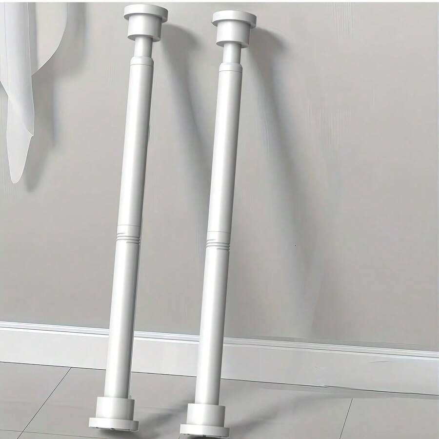 16mm Diameter 83-150cm Drill-Free Thickened Extended Telescopic Rod, Multi-Function Adjustable Rod For Curtains, Door Curtains, Shower Curtains, Support Rod - White - View 1