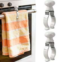 Kitchen Towel Rack, Heat-Resistant Steel - Provides Strong Grip For Thick Towels And Linens In Microwave, Oven And Dishwasher | Practical Kitchen Storage Box, Ideal Gift For Housewives And Mothers, White - Multicolor - View 1