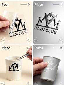 1/15/30pcs Customizable UV Transfer Stickers, Multiple Sizes Available, Personalized Logo, Text And Pattern Customization, Suitable For Metal Plates, Crystal Glass Cups, Wireless Earphones, Phone Cases, Computers, Storage Boxes - Multicolor - View 3