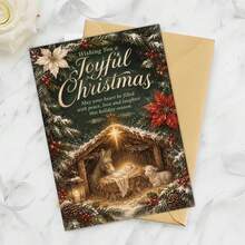 1 Greeting Card + 1 Envelope, Cute Christmas Card, Kangaroo And Gingerbread Man Theme, Merry Christmas, Gift For Friends, Winter Holiday Art Card - Single Piece - View 9