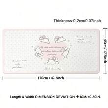 1pc Pink Girl Leather Mouse Pad, Large XXL Cute Angel Non-Slip Cute Girl Desktop Decor, PC Gamer Laptop Keyboard Office Accessories, Leather Desk Mat, Suitable For Office, Home, Workbench And Gaming - View 15
