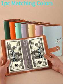100 Cash Envelopes Savings Challenge Binder Budget Book, Simple And Fun $5,050 Savings Method, Storage Organizer Box, Money Box, Suitable For Back To School, Birthday, Graduation, Home Decor, Party Supplies, Halloween Gift - Pink - View 8