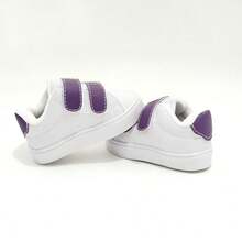 MT Mania de Tenis Tênis Infantil Casual Branco com Roxo Unissex Fechamento em calce facil Confortável Antiderrapante - Roxo - Visão 9