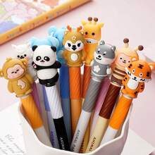 11pcs Erasable Neutral Pen Set, Includes 1 Pen + 10 Refills (Blue Ink), Pen Body With Built-In Eraser. Suitable For Note-Taking, Daily Writing, High-Quality Office And Student Stationery, Great Birthday Gift - Multicolor - View 2