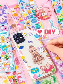 100 Lembar Stiker Beragam, Cocok untuk Dekorasi Kreatif Buatan Tangan pada Laptop, Jurnal, Kulkas, Pintu, Jendela, dan Kamar Mandi - MultiWarna - View 7