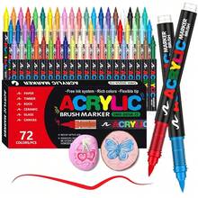 12/24/36/48/60/72/84pcs/Set Direct Liquid High Gloss Acrylic Markers, Gel Pens, Large Capacity Quick Dry Art Markers, Back To School, First Day Of School - Multicolor - View 2
