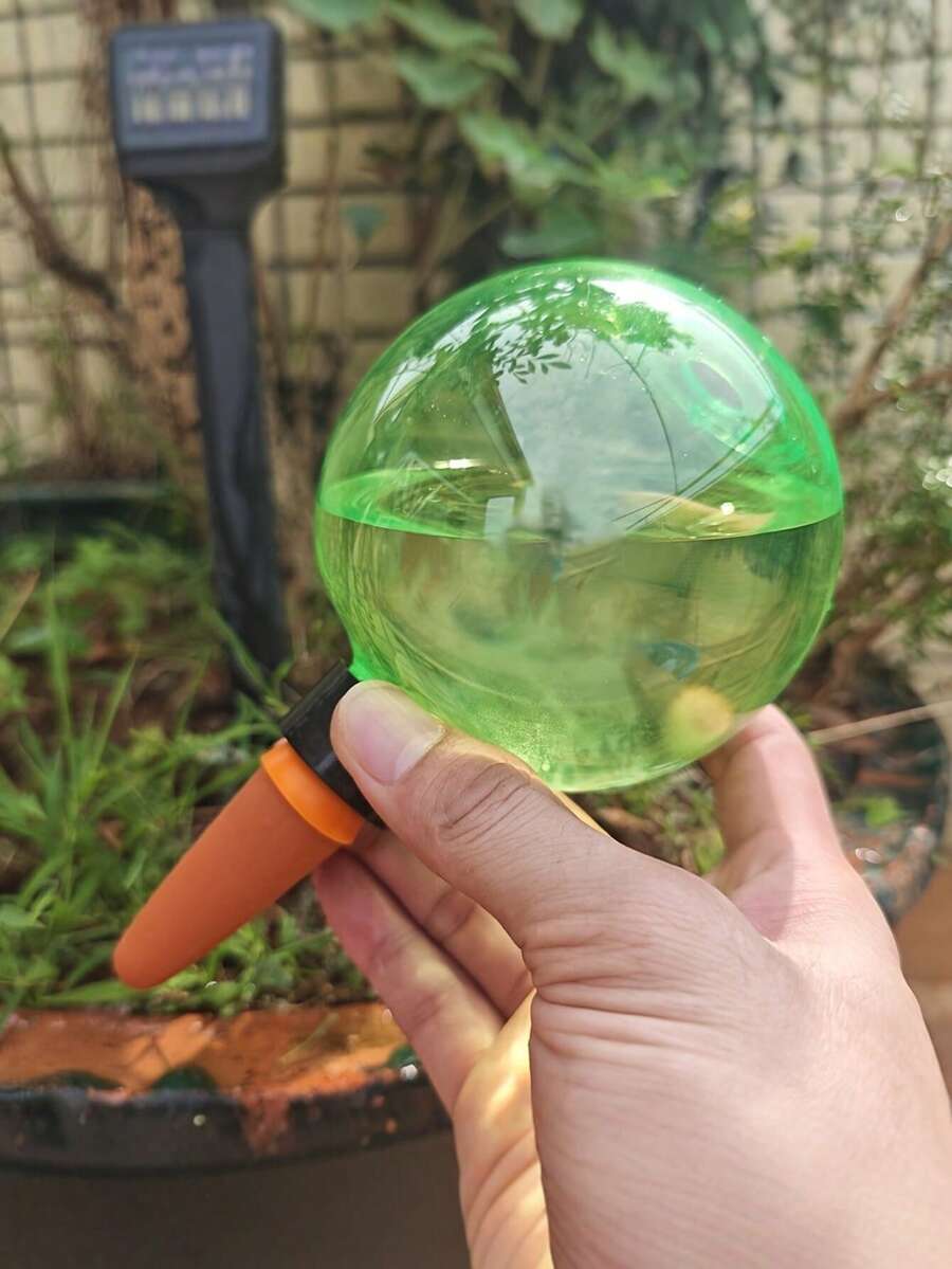 1pc Extra Large Automatic Watering Ball, Designed For Top Watering, Plastic Material, Slow Release Water, Can Be Inserted Into Terracotta Pots As A Spike Watering System - Multicolor - View 1