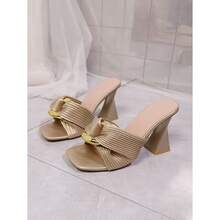Women Heeled Sandals - 金色 - 查看 5