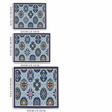 Luckybutterfly Retro Mediterranean Spanish Tile Washing Machine Top Cover Mat, Non‑Slip Reusable Dust‑Proof Washer Dryer Countertop Protector Pad, Stylish Laundry Room Home Decor Accessory - Multicolor - View 10