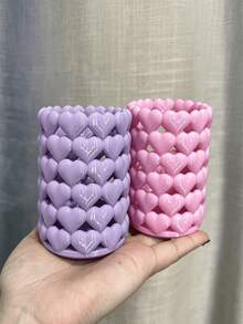 1pc Creative Heart-Shaped Pencil Case (Plastic Material) - Ideal Stationery Gift Designed For Students. A Durable Office Essential Container, Making It A Perfect Romantic Valentine's Day Gift. Especially Suitable For Back To School Season - Multicolor - View 2