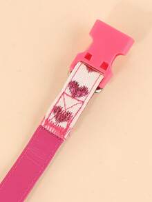 Lightweight Soft Pet Collar, Heart Pattern Jacquard Design, Suitable For Small Cats And Dogs For Indoor Or Outdoor Use (Not Suitable For Large Dogs) - Red Violet - View 8