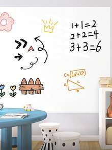 1 Roll Removable Whiteboard Wallpaper, Suitable For Walls, Doors, Glass, Easy To Peel Off Without Residue, Space-Saving, Suitable For Home, Office, Classroom, Whiteboard Sticker For Presentations And Lessons - Multicolor - View 3