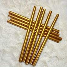 20/50PCS Gold Hot Glue Sticks, 3.93 X 0.27 In Waxing Glue Sticks Colored, Mini Adhesive EVA Sticks For Stamp Home Repair DIY Art Projects Bonding Woods Glass Paper Plastic Decoration - Gold - View 6