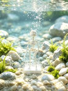1pc Dancing Fish Tank Skeleton Ornament, Unique Fish Tank Decoration, Laughing Dancing Skeleton, Ideal Gift For Fish Hobbyists, Suitable For Halloween, Bathtub Decor, Adding Oxygen To Fish Tank - Happy Aquarium - View 10