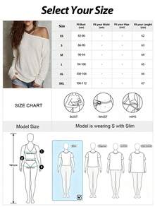 2026 Autumn/Winter New Sweater Knit Top Long Sleeve Loose Fit Off-Shoulder Asymmetric Collar Ribbed Knit Blouse Bohemian Y2K Millennium Style Sexy Gentle Casual Commute Home Holiday Travel Lazy Fit Dropped Shoulder Beach Pastoral Soft Girl Effortless Chic French Style Autumn/Winter Essential Vacation Island Outfit Daily Street Date Wear Asymmetrical Neck Design Plus Size Friendly - Beige - View 5