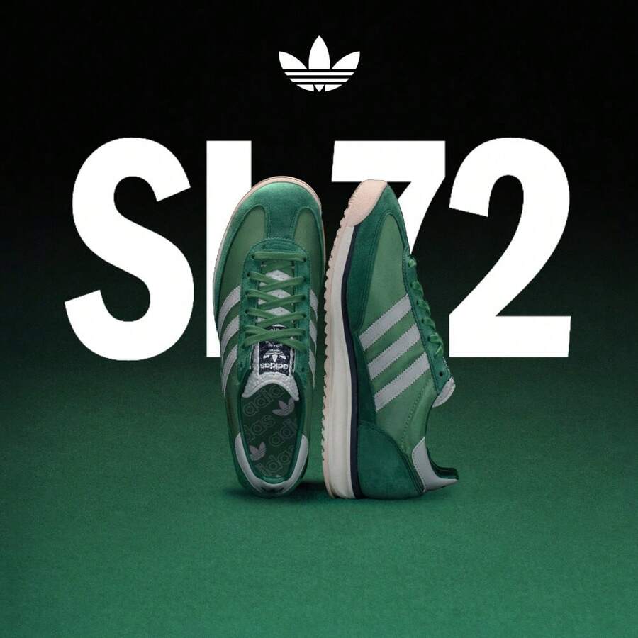 Adidas SL 72 RS Classic Retro Sports Shoes "T-Toe" Su Yiming Style IH8016 - Green - View 1