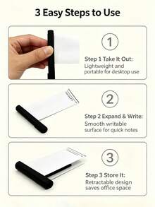 Fun Paper Pull Sliding Pen - Creative Unique Office And Exam Writing Tool, Retractable Memo Pen, Suitable For Hidden Notebooks, Comes With Detachable Paper, Can Be Used For Copying Study Notes - A - View 7