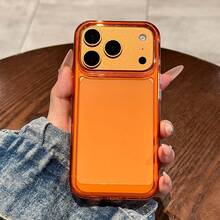 Compatible With Apple Phone 17 Air 16e Pro Max 15 14 13 Plus Orange Shockproof Protective Case - Orange - View 3