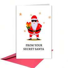 1 Set Secret Santa Card Set With Envelopes - Self-Sealing Blank Christmas Cards, Suitable For Parties, Weddings, Birthdays - With Name/Message Space, Perfect For Anonymous Fun Gift Exchange ( Design) - Sets - View 6