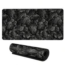 1pc New Japanese Style Cloud Mouse Pad, Cute Black Desk Mat, XXL Large Gaming Mouse Pad, Non-Slip Rubber Laptop Accessory, Home Office Gaming Desktop Use - View 4