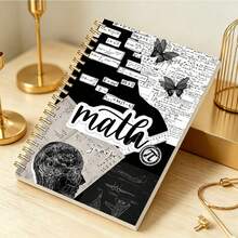 1PC Math Themed Spiral Notebook A5, Hard Cover Horizontal Line Diary, Suitable For Office And School Use, Ideal Gift For Women, Teachers And Students - Multicolor - View 7