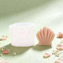 1pc Creative Handmade Small Shell Scented Candle Home Fragrance Gift Souvenir Fragrance Shaped Candle Silicone Mold - White - View 5