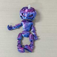 New Halloween Pumpkin Skeleton 3D Printed Jointed Movable Glowing Ornament Decor Model - Multicolor - View 13