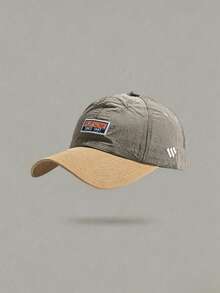 1pc Contrast Color Quick-Dry Sun Hat, Unisex, Outdoor Casual Embroidered Baseball Cap, Suitable For Outdoor Camping And Daily Wear - Color-block Embroidery - View 7